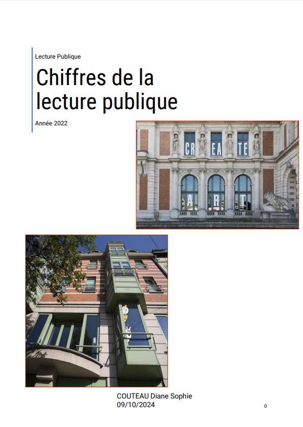 Image de couverture de la publication des chiffres 2022 de la lecture publique en Fédération Wallonie-Bruxelles